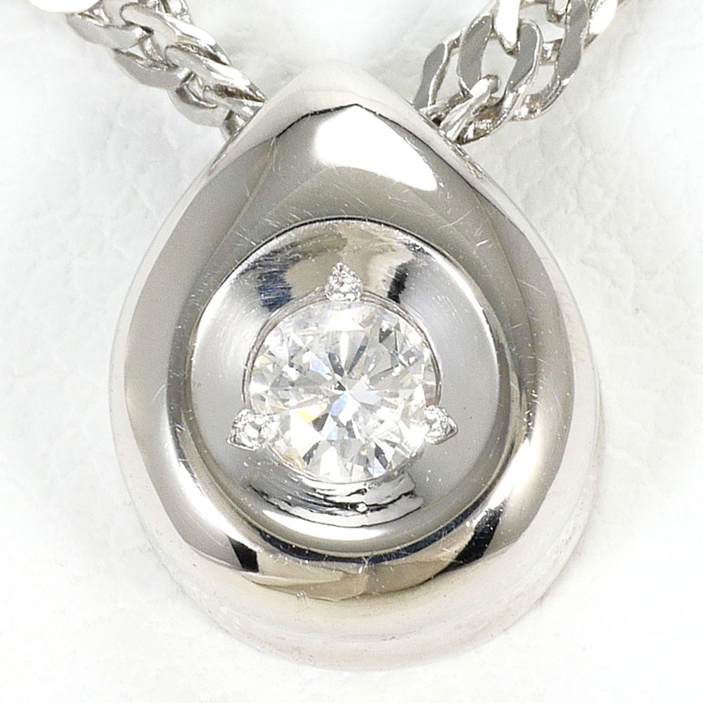 PT Platinum PT850 Necklace with 0.09ct Diamond, Certificate of Authenticity, ...
